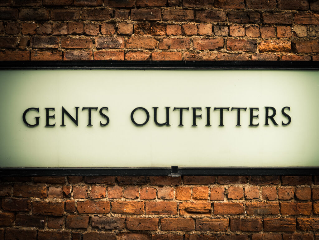 Vintage Gents Outfitters Sign